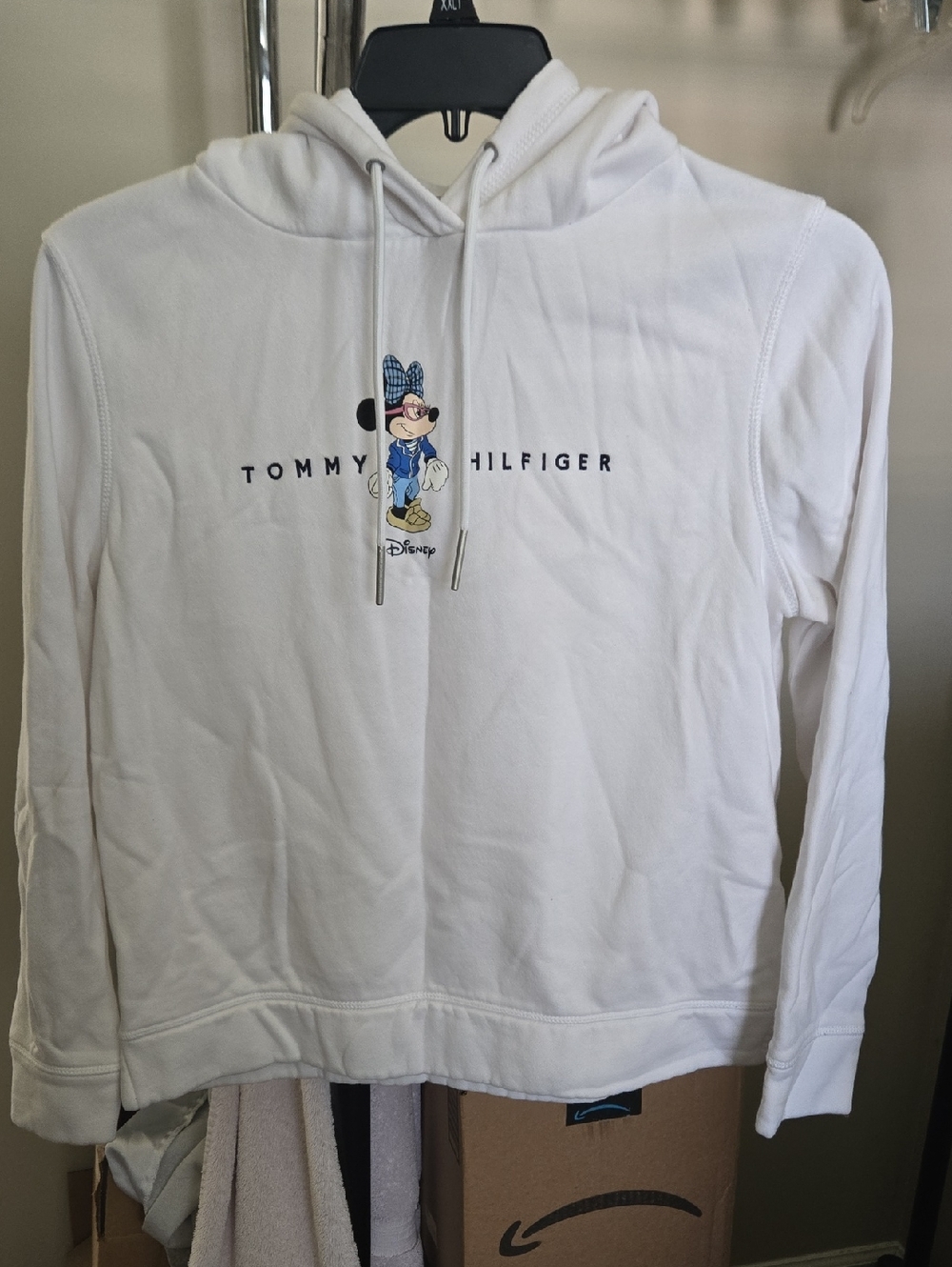 Tommy Hilfiger White Minnie Mouse Embroidered Hoodie